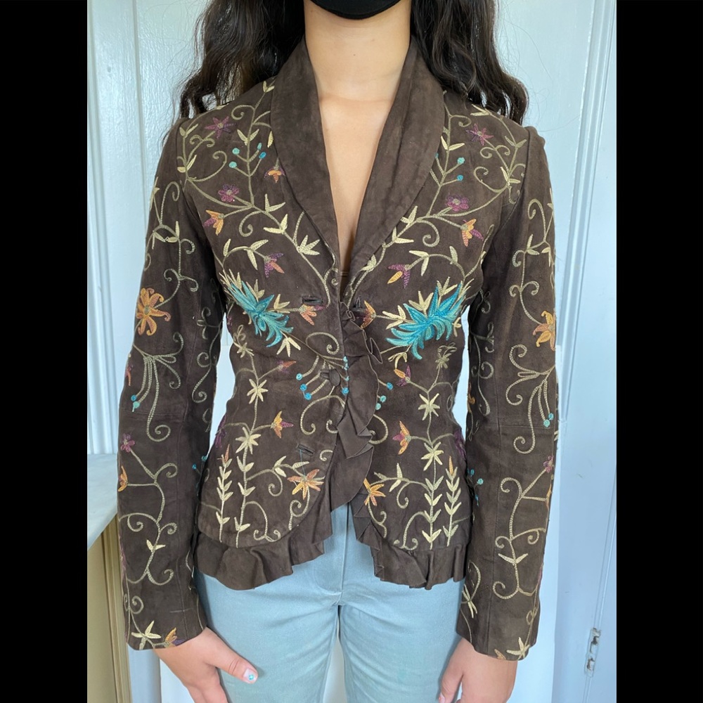 Embroidered Suede Jacket SOLD